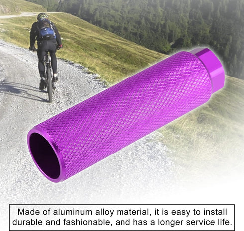 X AUTOHAUX Pair Aluminum Alloy Rear Foot Pegs Footrests Universal Purple for BMX MTB Bike Bicycle Fit 3/8 Inch Axles...